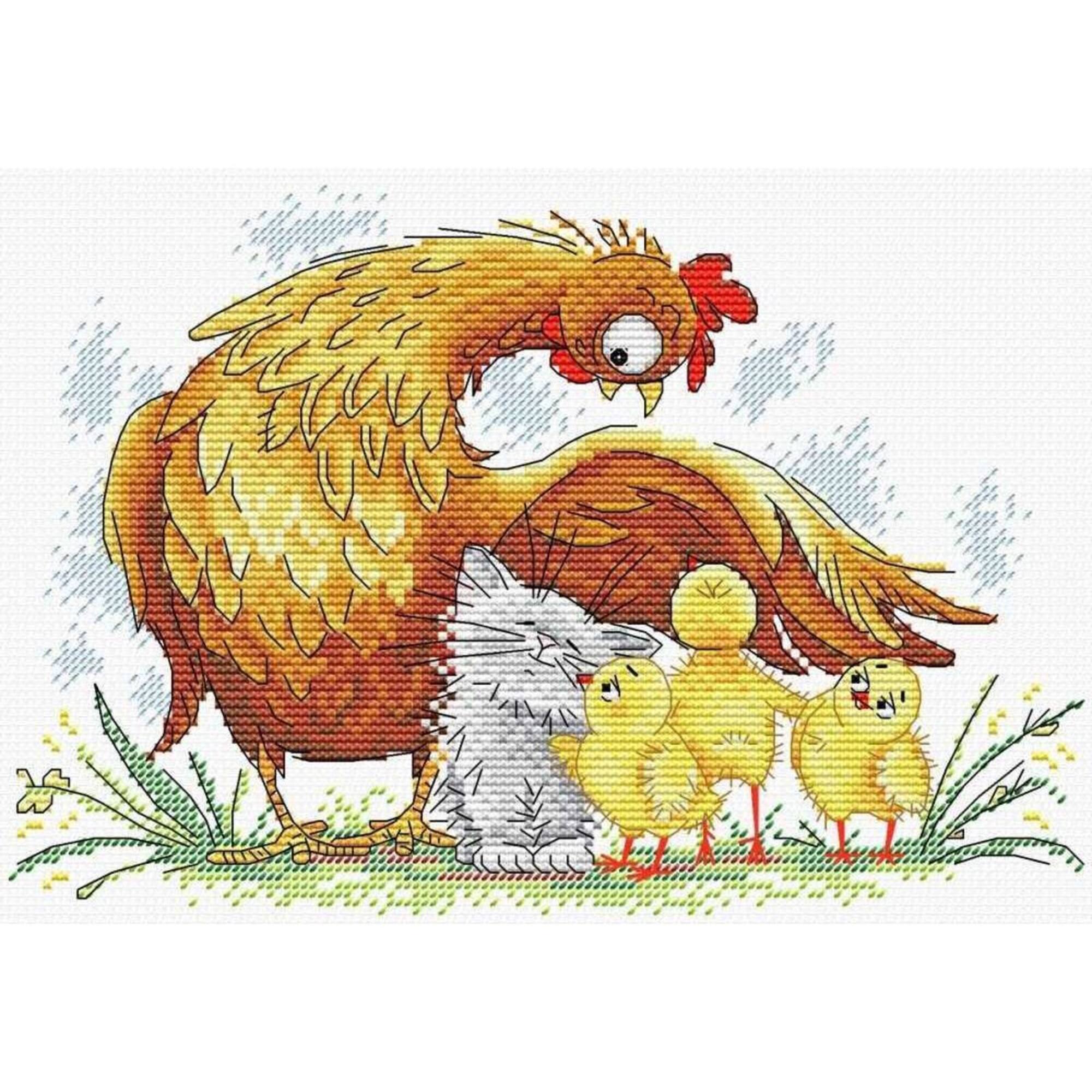 MP Studia Under Mothers Wing Cross Stitch Kit